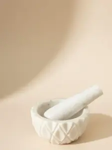 Ступка с пестиком из натурального мрамора