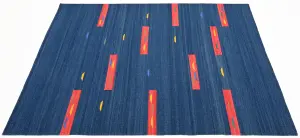 Ковер ручной работы из новозеландской шерсти и хлопка