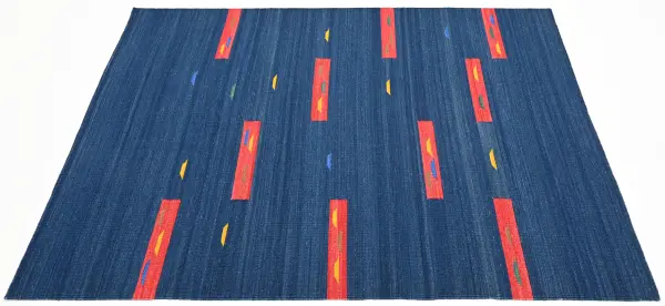 Ковер ручной работы из новозеландской шерсти и хлопка