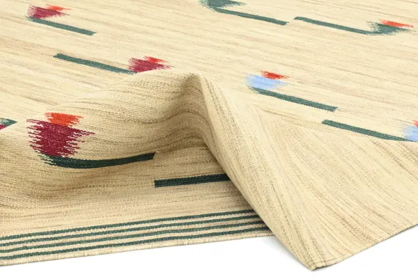 Ковер ручной работы из новозеландской шерсти и хлопка