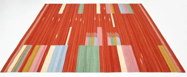 Ковер ручной работы из новозеландской шерсти и хлопка