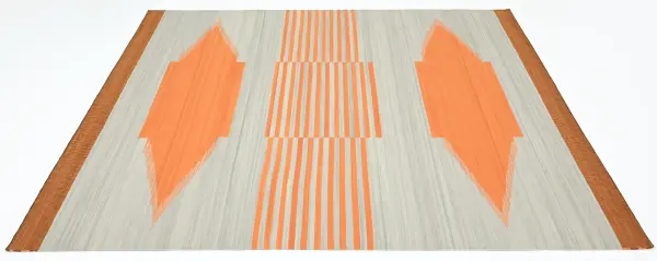 Ковер ручной работы из новозеландской шерсти и хлопка