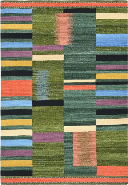 Ковер ручной работы из новозеландской шерсти и хлопка