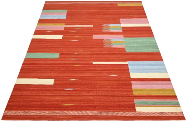 Ковер ручной работы из новозеландской шерсти и хлопка