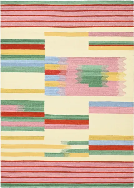 Ковер ручной работы из новозеландской шерсти и хлопка