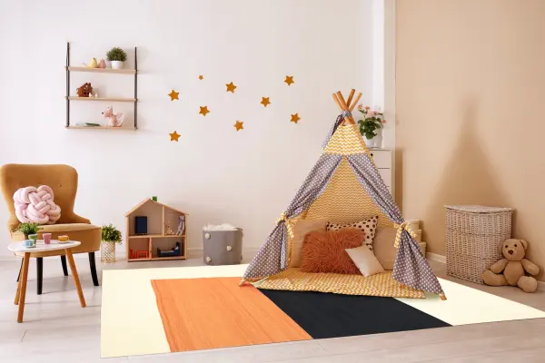 Ковер ручной работы из новозеландской шерсти и хлопка