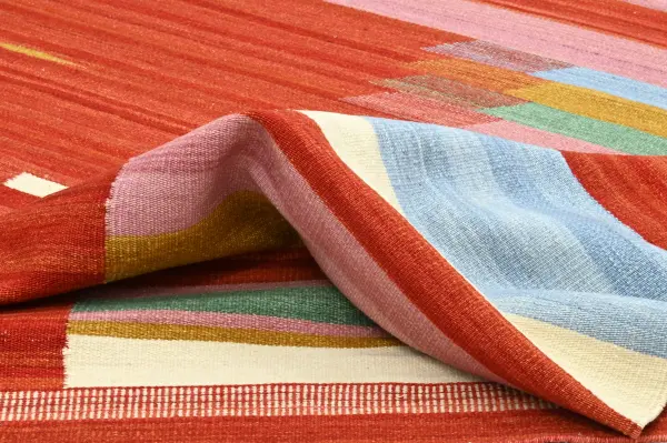 Ковер ручной работы из новозеландской шерсти и хлопка