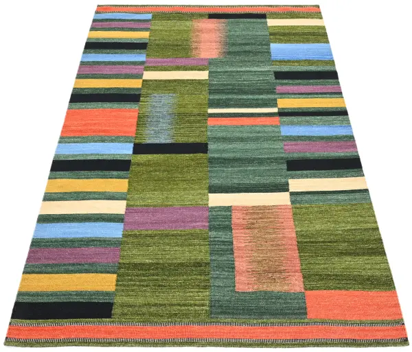 Ковер ручной работы из новозеландской шерсти и хлопка