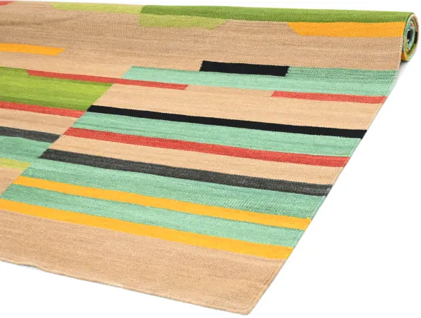 Ковер ручной работы из новозеландской шерсти и хлопка