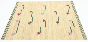 Ковер ручной работы из новозеландской шерсти и хлопка