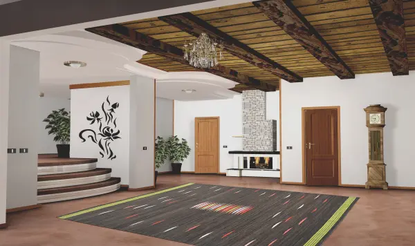 Ковер ручной работы из новозеландской шерсти и хлопка