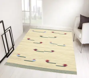 Ковер ручной работы из новозеландской шерсти и хлопка