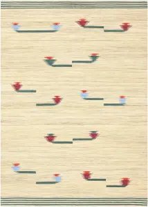 Ковер ручной работы из новозеландской шерсти и хлопка