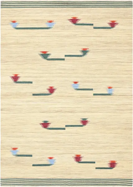 Ковер ручной работы из новозеландской шерсти и хлопка